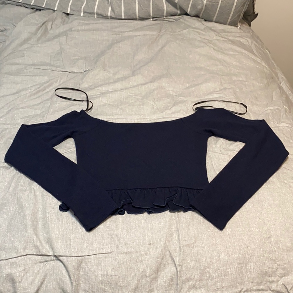 Blue crop top